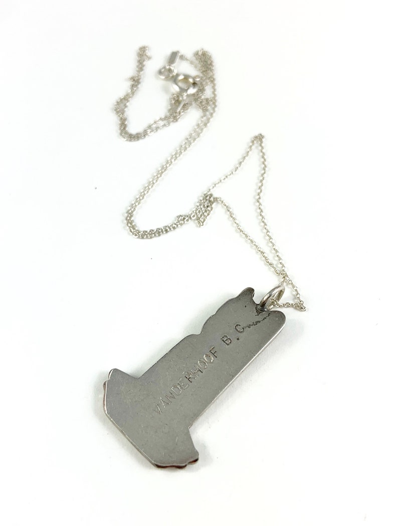 Long Totem Pole Raven Necklace Silver Totem Pole Necklace Raven Totem Pole Charm American Indian Jewelry Raven Totem Pole Necklace