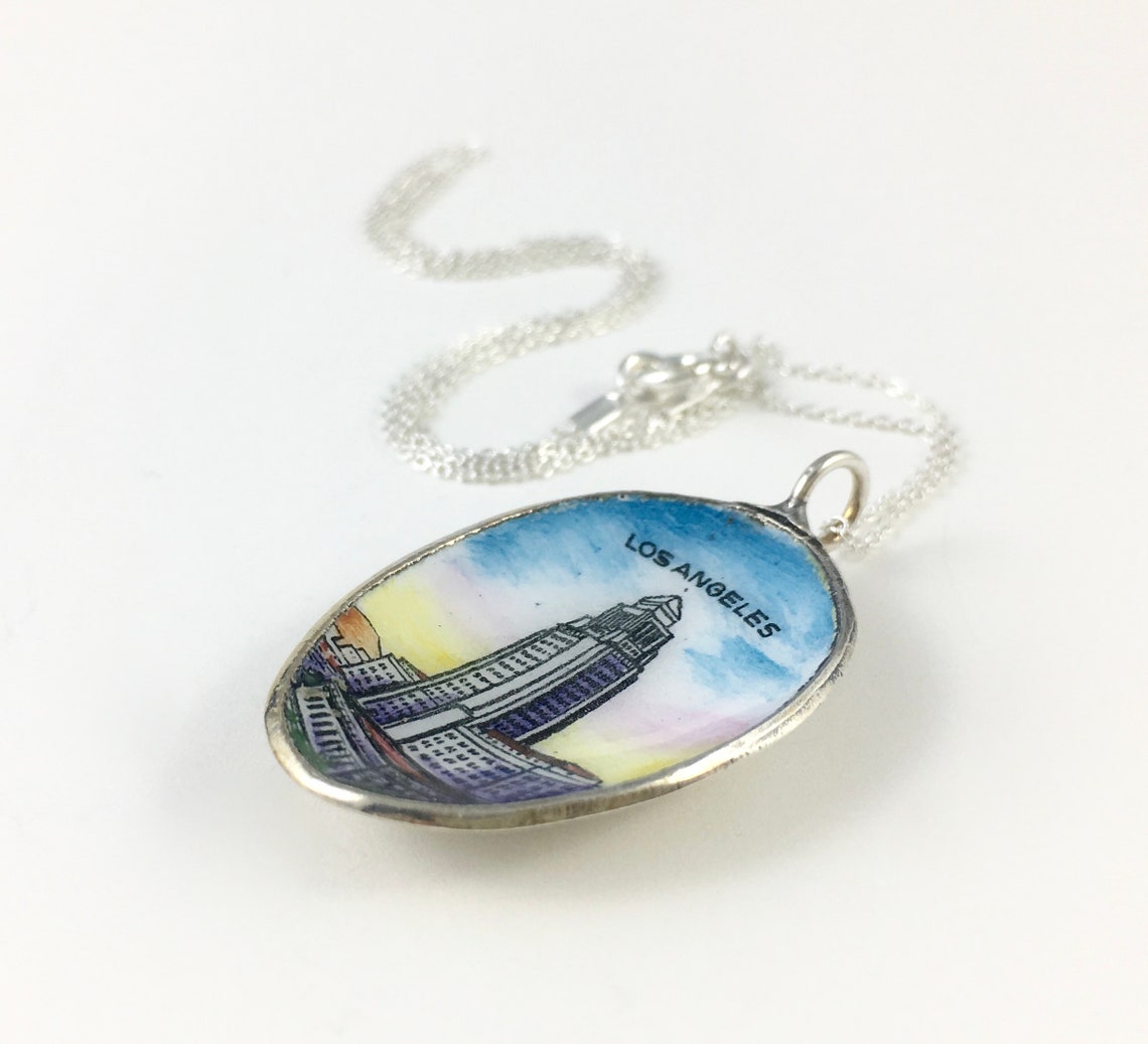 Los Angeles California Los Angeles Gift California Necklace Etsy