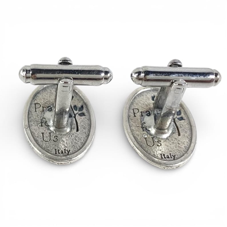 St. Joseph Cufflinks, St. Joseph Tie Bar, St. Joseph Man Gift, Wedding Cufflinks, Religious Cufflinks, St. Joseph Medal, Catholic Cufflinks image 9
