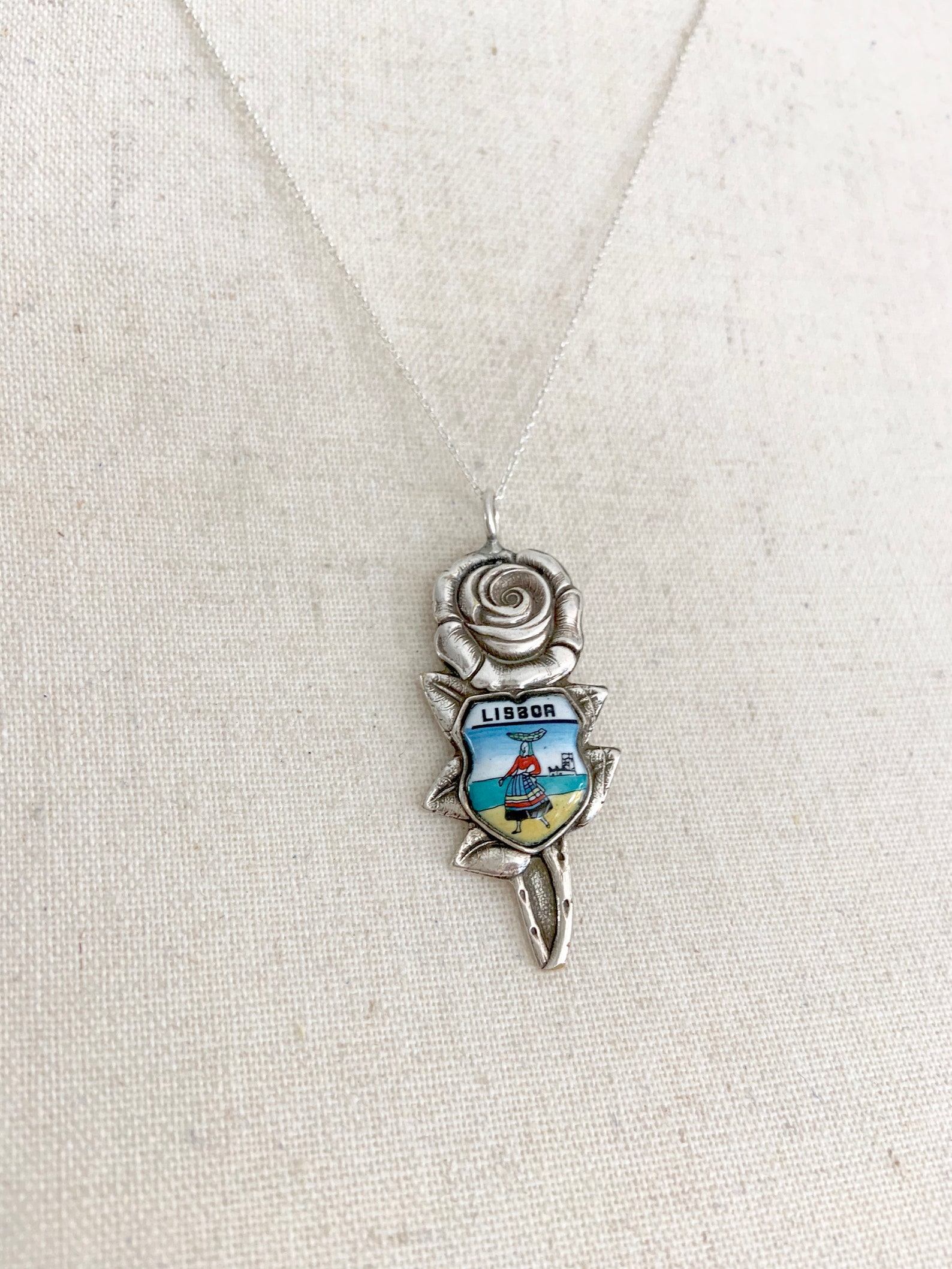 Lisbon Necklace Lisbon Souvenir Lisbon Woman Lisbon Charm Etsy