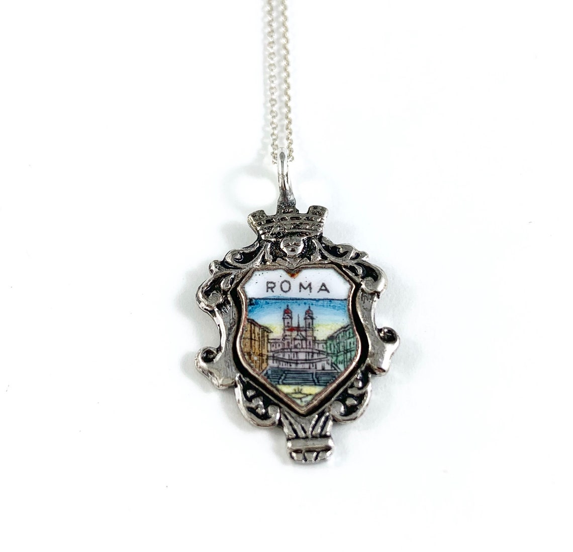 Rome Necklace Rome Jewelry Rome Charm Rome Souvenir Rome Etsy