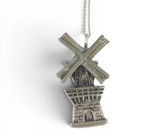 Dutch Necklace, Windmill Necklace, Windmill Charm, Holland Necklace, Holland Charm, Spoon Necklace, Spoon Jewellery, Holland Gift, Wife Gift