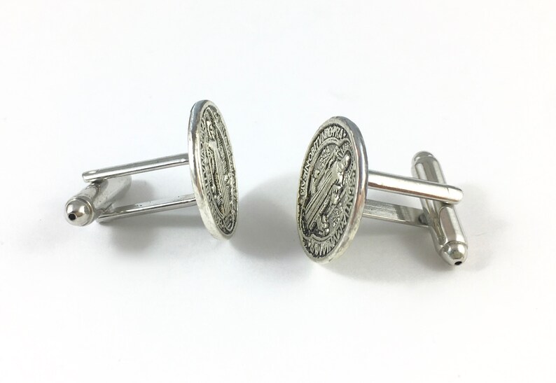 St. Benedict Cufflinks Gothic Cufflinks Gothic Man Gift Etsy