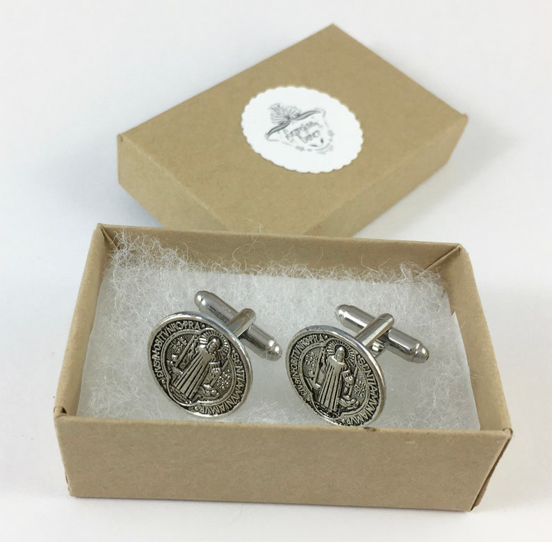 St. Benedict Cufflinks Gothic Cufflinks Gothic Man Gift Etsy