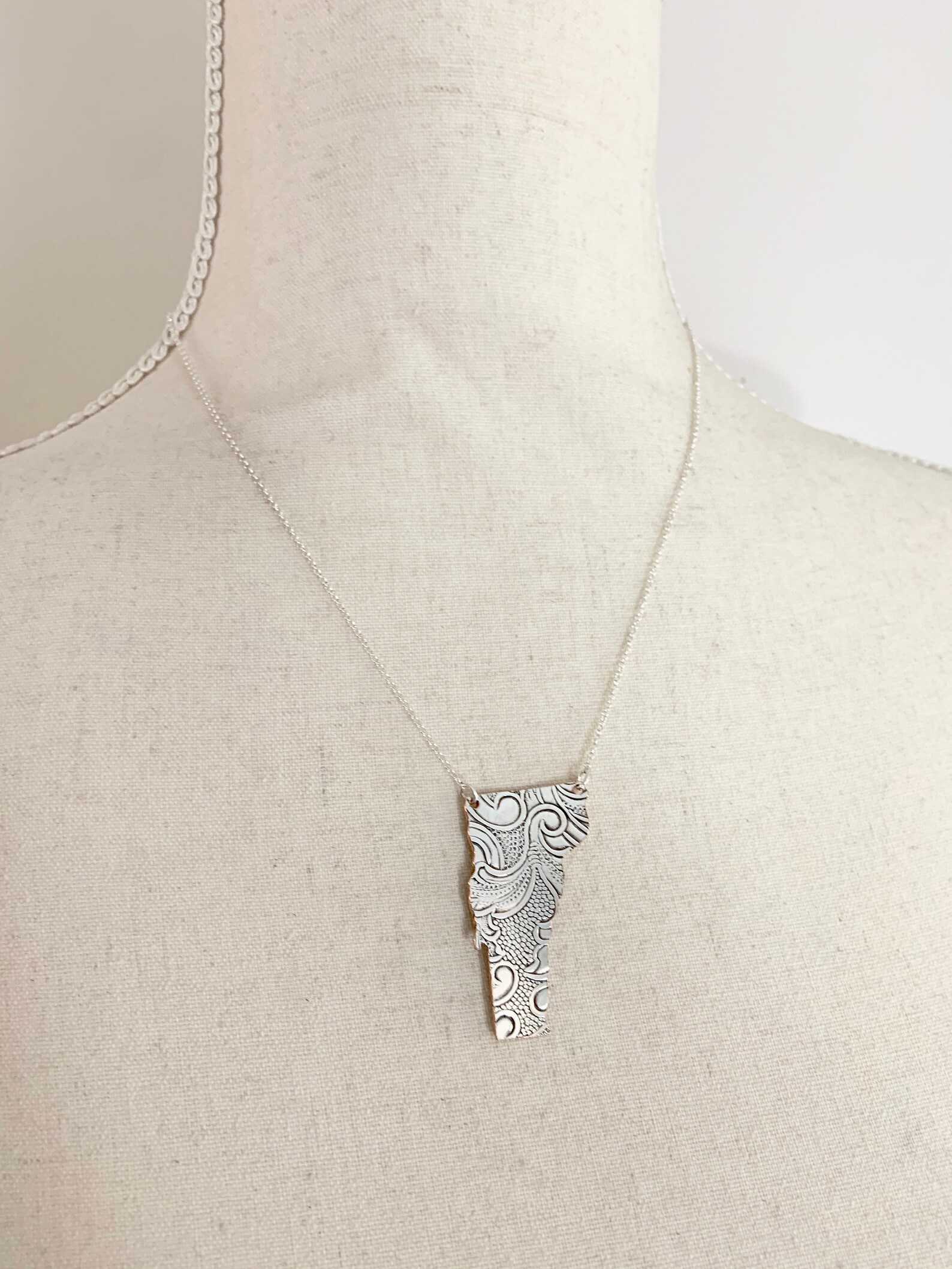 Vermont Necklace Vermont Map Necklace Spoon Jewelry Vermont Etsy