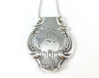 K Necklace, Letter K Necklace, Monogram K Jewelry, Initial necklace, spoon necklace, letter necklace, Letter K jewelry, Spoon Pendant