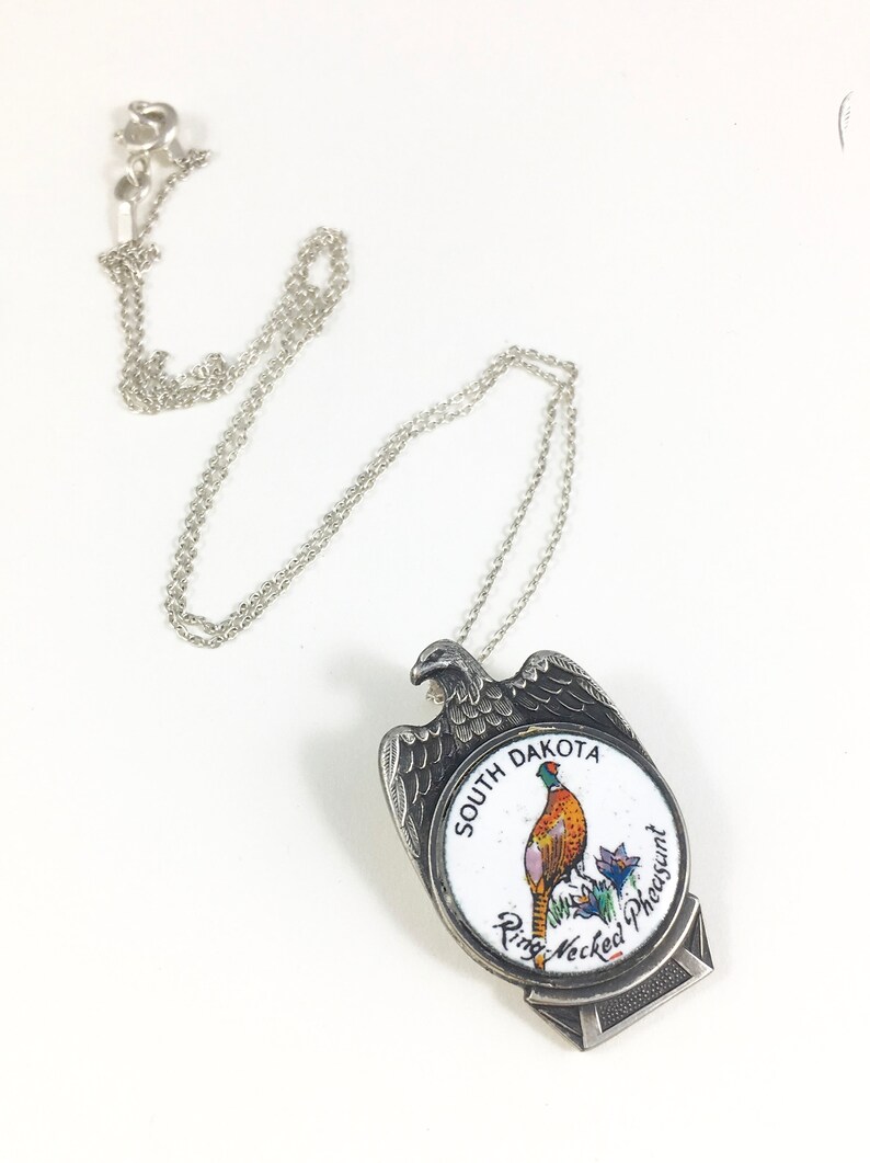 South Dakota Necklace South Dakota Charm South Dakota | Etsy
