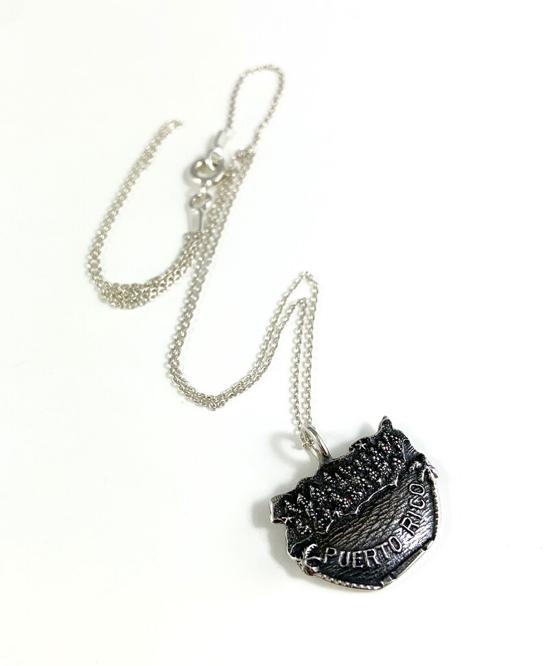 Puerto Rico Jewelry Puerto Rico Necklace Puerto Rico Charm Vintage Puerto Rico Wife Gift Puerto Rico Pendant Puerto Rico Gift