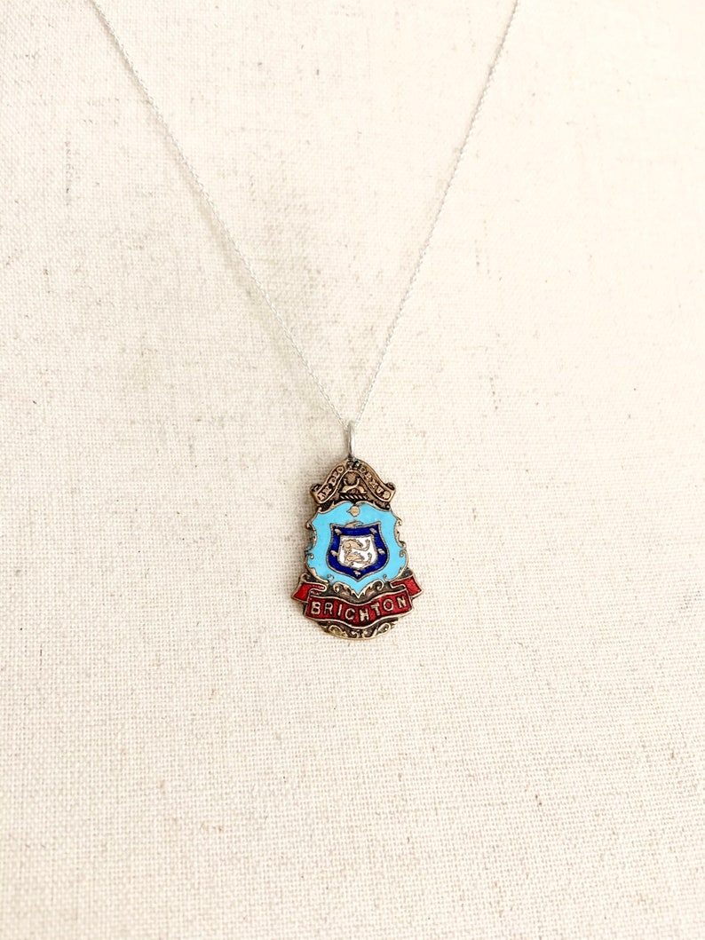 Brighton Necklace, Brighton England, Brighton Gift, Brighton Coat of Arms, Brighton Charm, Brighton Pendant, Spoon Necklace, Spoon Jewelry bild 4