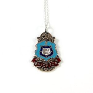 Brighton Necklace, Brighton England, Brighton Gift, Brighton Coat of Arms, Brighton Charm, Brighton Pendant, Spoon Necklace, Spoon Jewelry bild 2