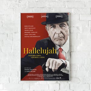 Leonard Cohen &#39;Hallelujah&#39; filmposterafdruk
