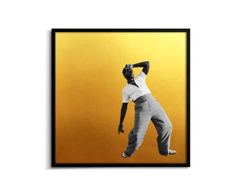 Leon Bridges poster, Gold-Diggers Sound album cover print, Music poster