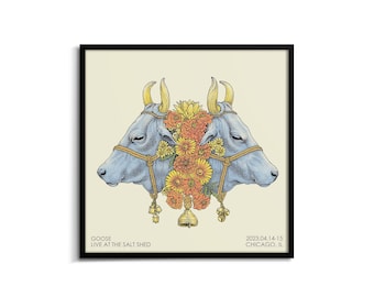 Goose band poster - Live at The Salt Shed Chicago 2023, Modern rock wall art