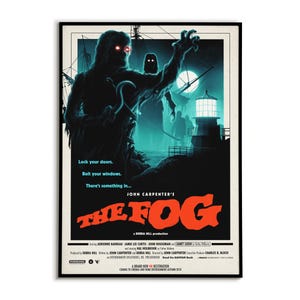 Póster de la película The Fog de John Carpenter, póster de clásico de culto, póster para amantes del cine