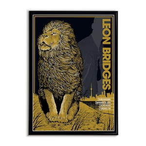 Leon Bridges concert poster, For indie rock lovers, Music print