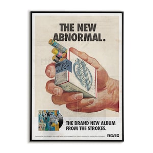 The Strokes Plakat - The New Abnormal Album inspirierter Druck, Für Indie-Rock-Liebhaber, Musikdruck