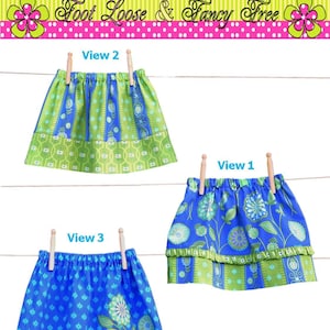 irls Skirt Pattern PDF - A Line Skirt Sewing Pattern -Toddler to Teen - Back To School - Easy Beginner PDF Pattern