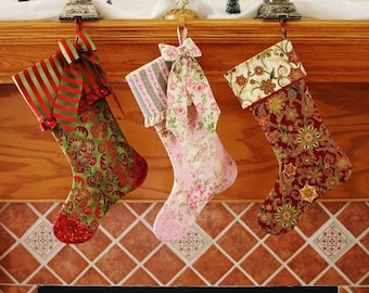 Christmas Stocking Pattern PDF FREE Big Bow Pattern, Holiday Decor, Handmade Christmas - Supplies Patterns - Instant Download