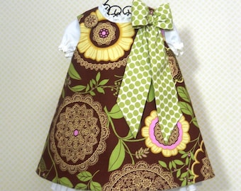 Reversible Aline Jumper Dress and Under Slip Patterns COMBO SET PDF Sewing Pattern 6 Mos. - 6  Children Handmade Clothing Pattern