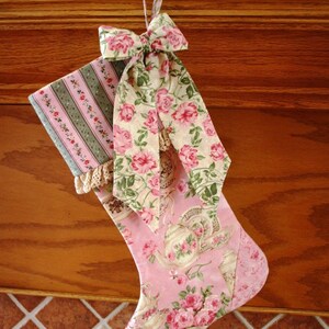 Christmas Stocking Pattern PDF FREE Big Bow Pattern Victorian, Shabby ...