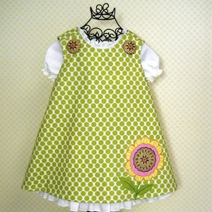 Reversible Aline Jumper Dress Pattern PDF Sewing Pattern 6M-6CH Handmade Children Pattern Instant Download image 1