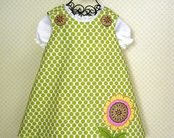 Padrão de vestido de suéter reversível Aline PDF Padrão de costura 6 M-6CH Padrão infantil feito à mão Download instantâneo
