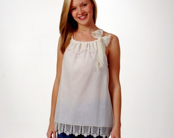 Padrão superior de fronha SEW BREEZY – nova blusa ou túnica fácil alta e baixa – padrão de costura PDF