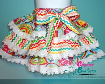 SEW FRILLY Skirt Pattern -  New Easy Circle Flounce Design - PDF Sewing Pattern Sizes 12 Months - 6 Child, Downloadable Printable