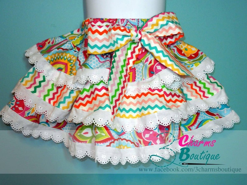 SEW FRILLY Skirt Pattern New Easy Circle Flounce Design PDF Sewing Pattern Sizes 12 Months 6 Child, Downloadable Printable image 1