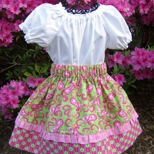 Toddler Peasant Blouse Sew Dainty Under Slip or Blouse PDF Pattern, Sizes 12M-6C, Stylish Peasant Blouse image 1