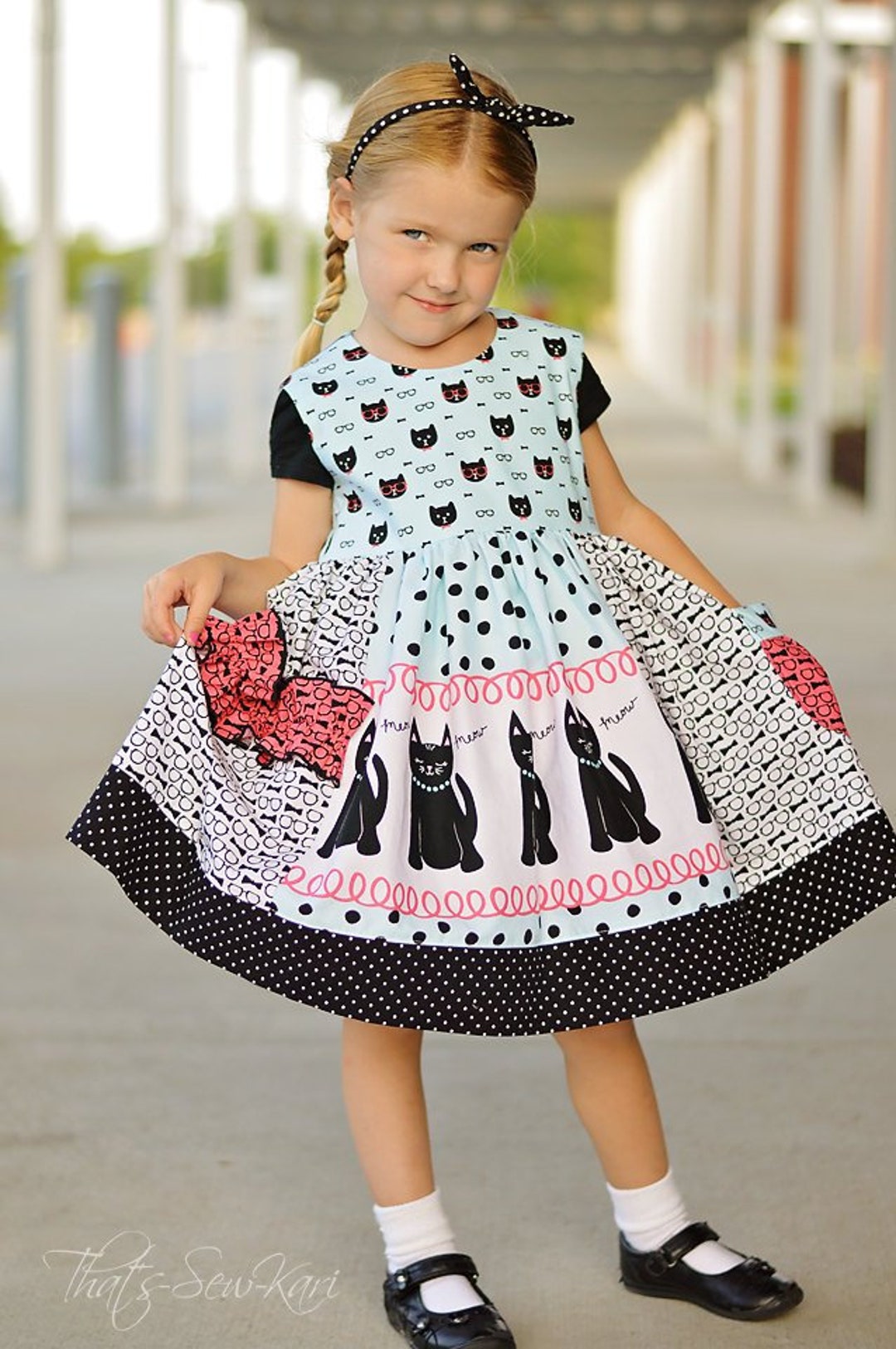 SEW HAPPY Dress Pattern - Colorful Stripwork With Ruffles and Pocket ...