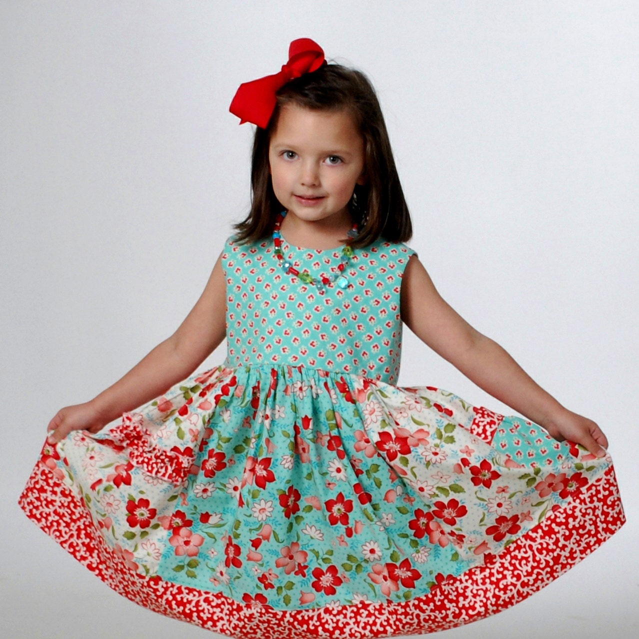 SEW HAPPY Dress Pattern - Colorful Stripwork With Ruffles and Pocket ...