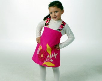 Fall Autumn Back to School SEW MOD Reversible Jumper Sizes 2-8 Easy Beginner Sewing Pattern