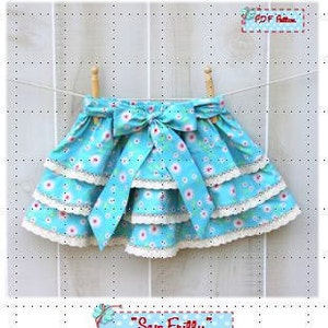 SEW FRILLY Skirt Pattern New Easy Circle Flounce Design PDF Sewing Pattern Sizes 12 Months 6 Child, Downloadable Printable image 2