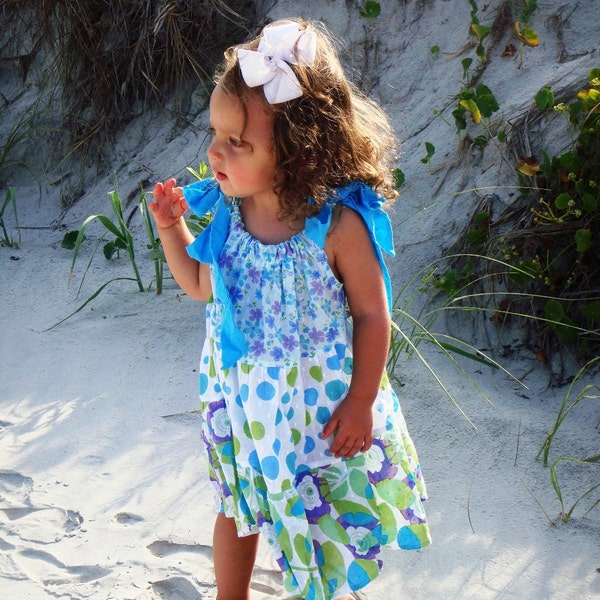 Summer Sundress - Summer Dress - Tiered Pillowcase Dress Pattern PDF SEW FLOUNCY Sewing Pattern, Girl Dress Pattern,