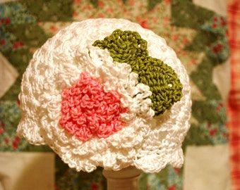 Fall Hat Baby Crochet Hat Pattern with Fluffy Crochet Flower Combo Cloche Pattern, Beanie, PDF Epattern,  Newborn-Adult Easy Fit