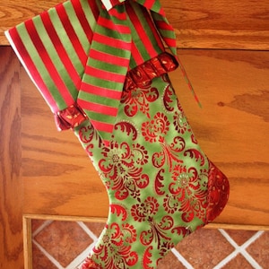 Christmas Stocking Pattern PDF FREE Big Bow Pattern Victorian, Shabby ...