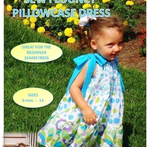 Puede incluir: Un patr&oacute;n PDF para un vestido de funda de almohada "Sew Flouncy" para ni&ntilde;os. El patr&oacute;n es ideal para costureras principiantes e incluye tallas de 6 meses a 14 a&ntilde;os.