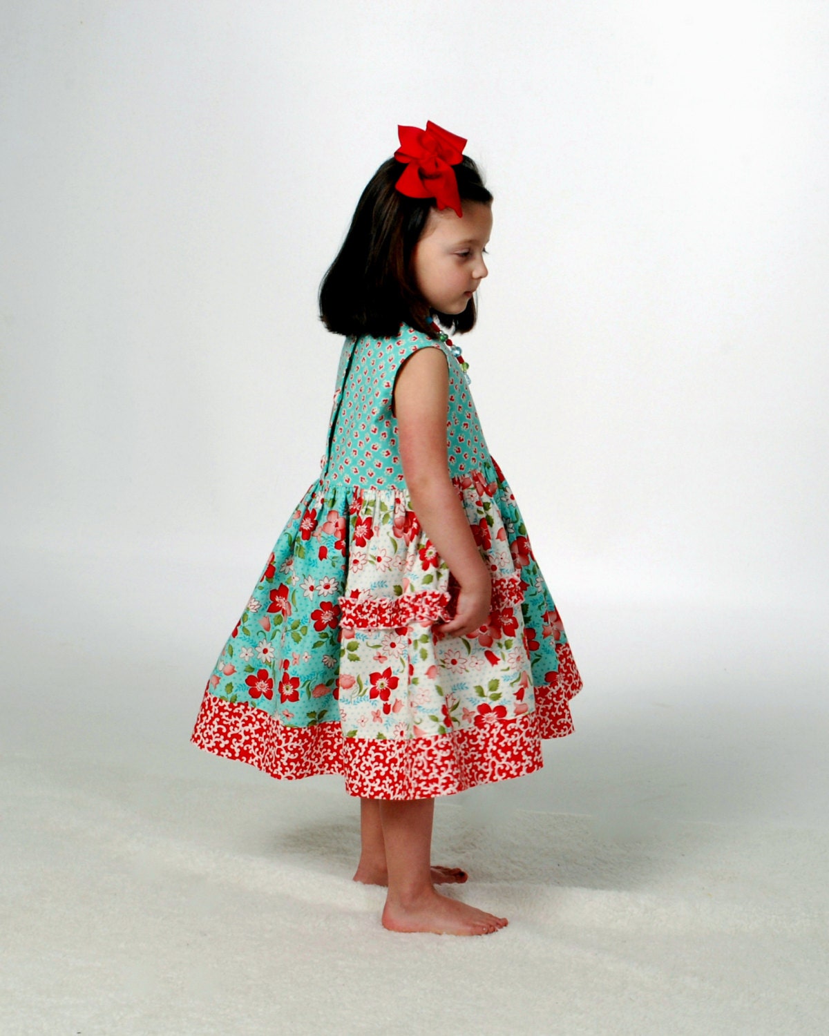 SEW HAPPY Dress Pattern - Colorful Stripwork With Ruffles and Pocket ...