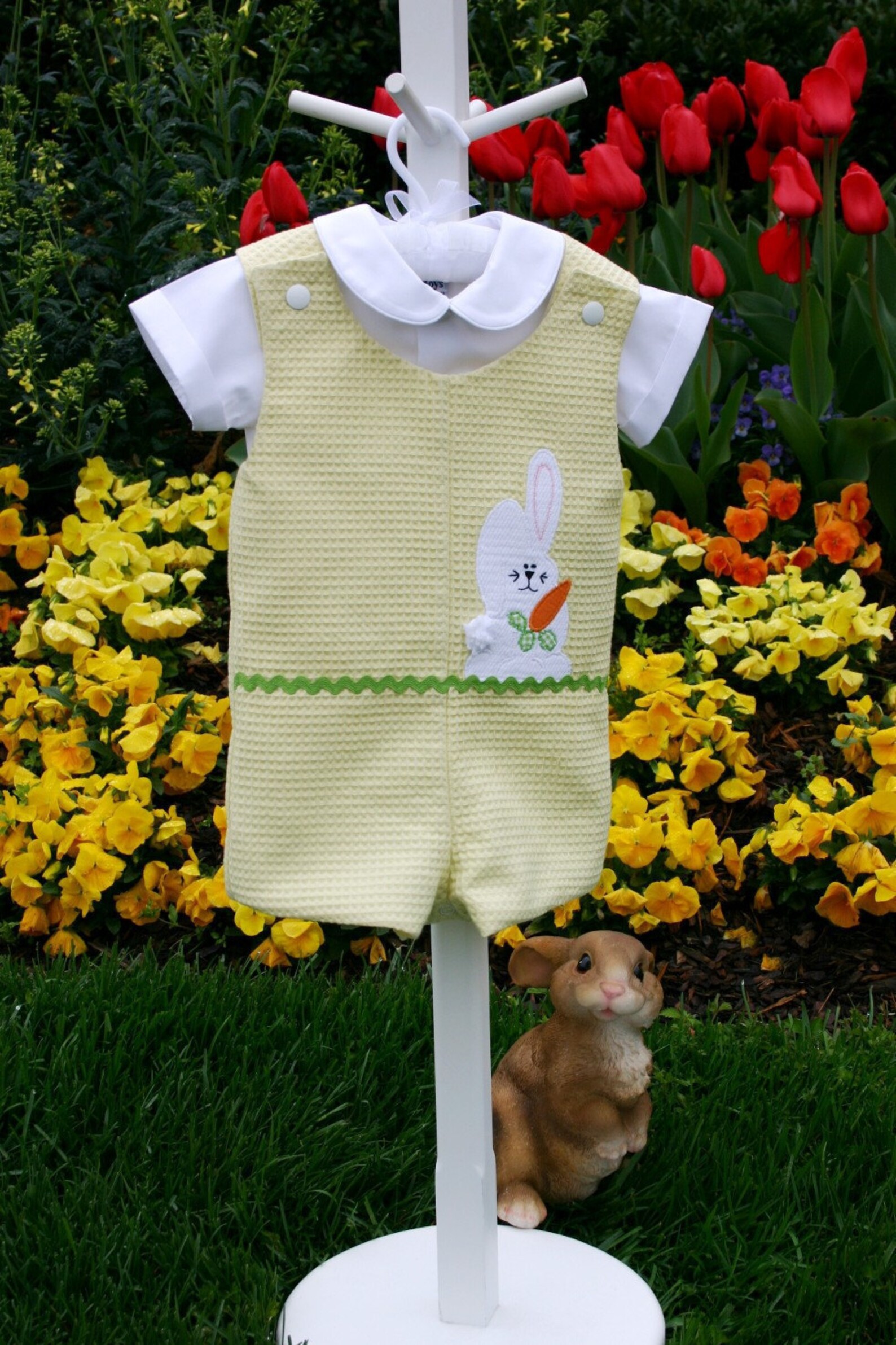 Easter Baby Boy Outfit Romper Jon Jon Pattern Boy Overall - Etsy