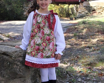 Costurar padrão de vestido de fronha rendada - volta às aulas - padrão PDF - tamanho 6 meses bebê -14 padrão de costura infantil