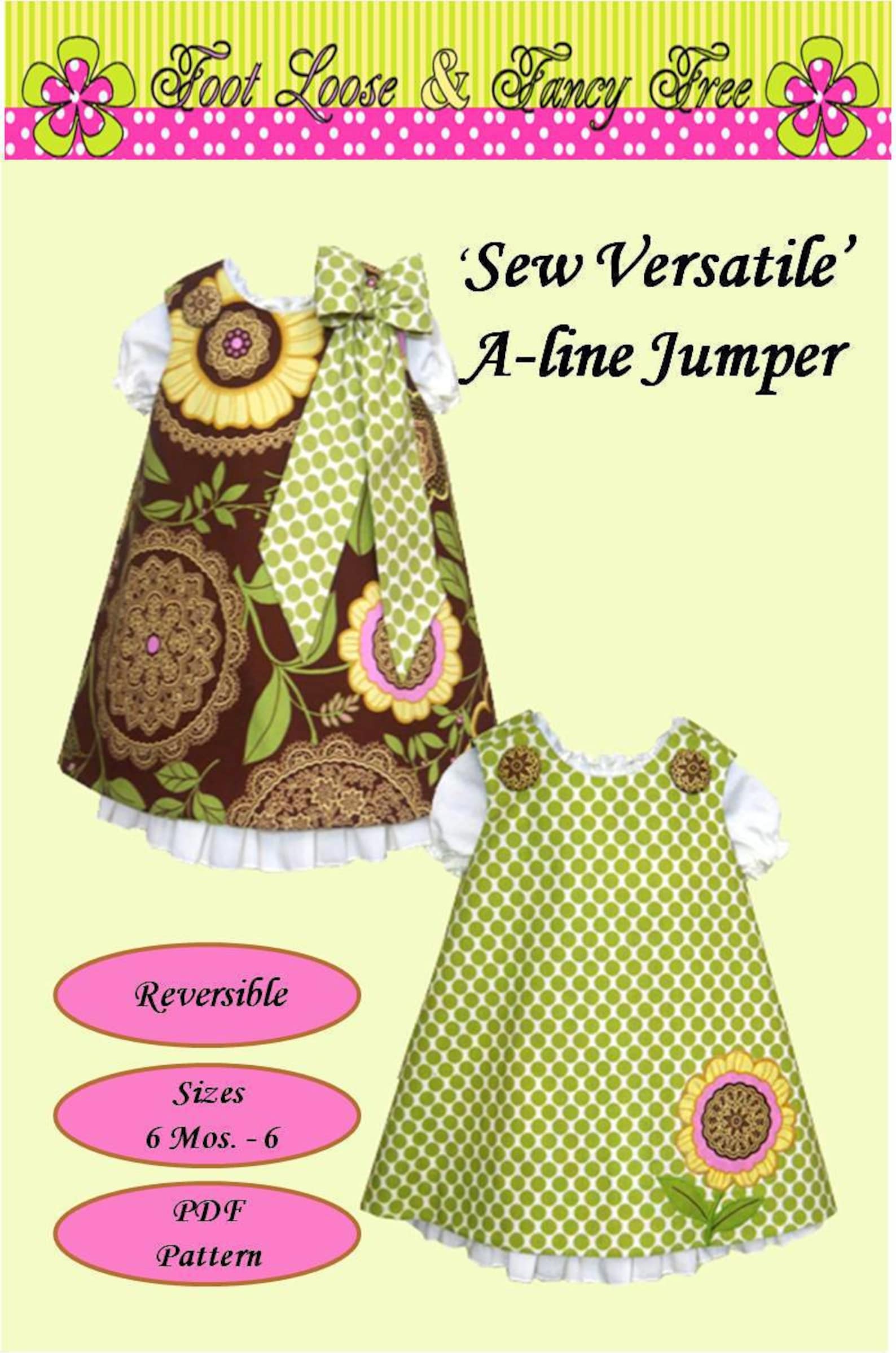 Perfect A Line Dress Pattern Baby and Toddler 6 Months to | Etsy
