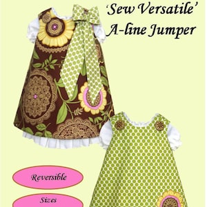 Perfect A Line Dress Pattern Baby and Toddler 6 Months to 6 Child Classic Reversible Dress / Jumper PDF pattern image 3