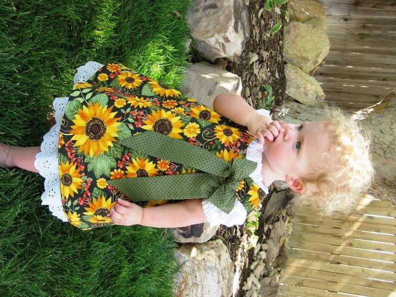 Reversible Aline Jumper Dress Pattern PDF Sewing Pattern 6M-6CH Handmade Children Pattern Instant Download image 2