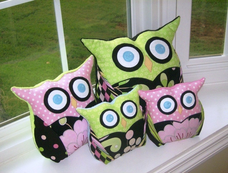 Owl Sewing Pattern PDF Sewing Pattern Patchwork Owls Owl Pattern Owl Pillow Tutorial DIY image 4