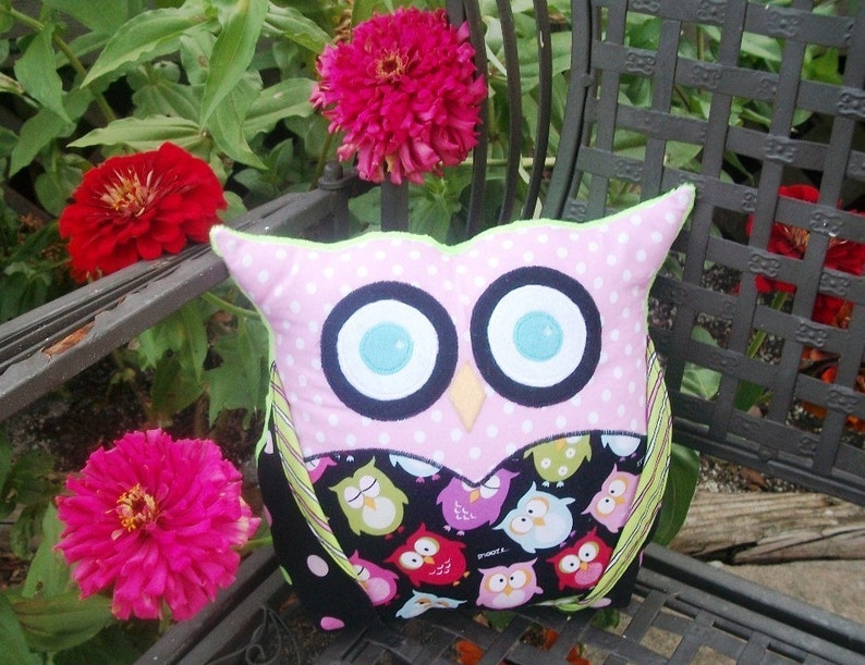 Sew Wise Owl Family Pillow or Bookend PDF Pattern Easy Child Safe Tutorial 3 sizes by FootLooseFancyFree on Etsy Housewares image 3