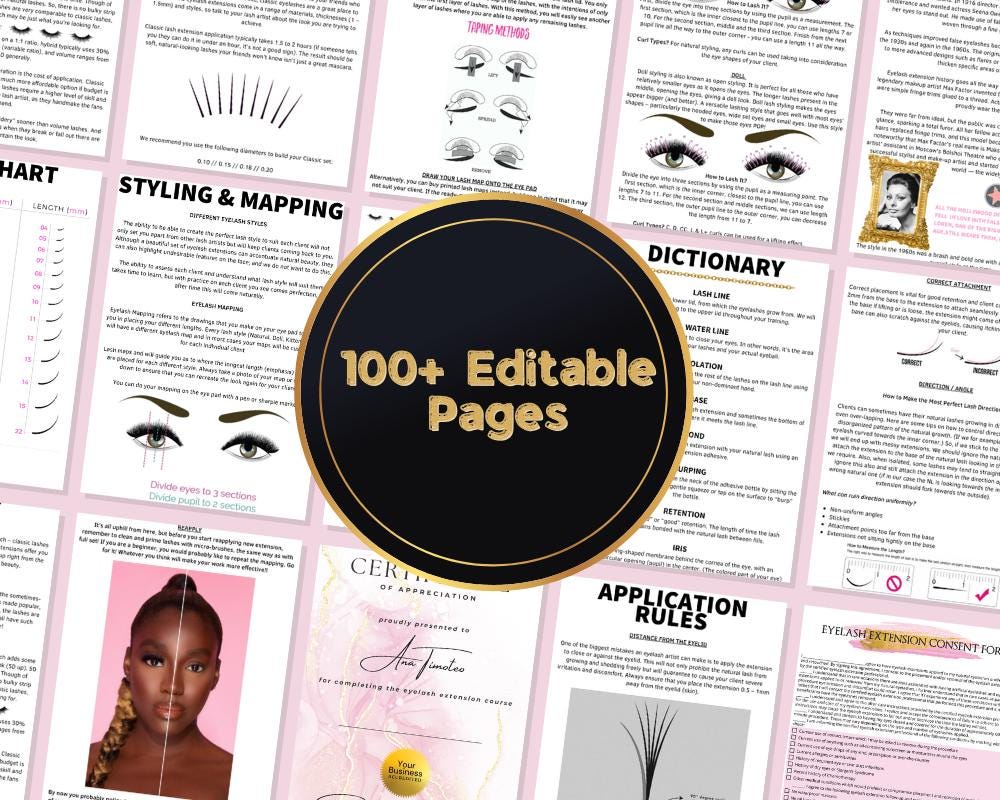 Lash Extension Training Manual | Course Training | Classic, Hybrid ...