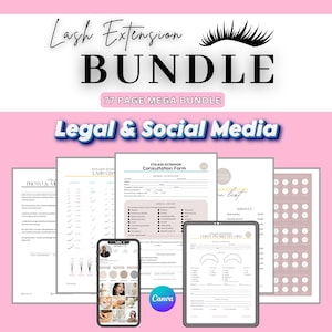 Formularios de consentimiento para extensiones de pestañas y plantillas para clientes de artistas de pestañas