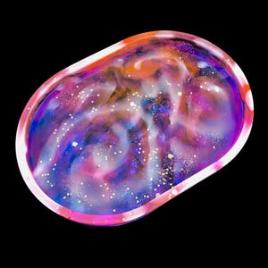 Galaxy Swirl Glitter Resin Tray: Handmade Jewelry Organizer