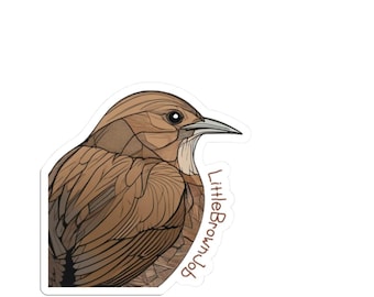 Little Brown Job  Eco-Friendly Stickers - Gift for bird lovers!